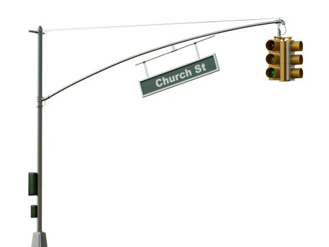 Traffic Light 01 3D Model