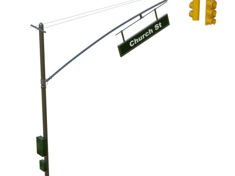 Traffic Light 01 3D Model