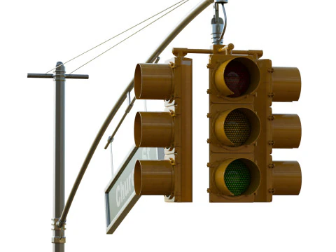 Traffic Light 01 3D Model
