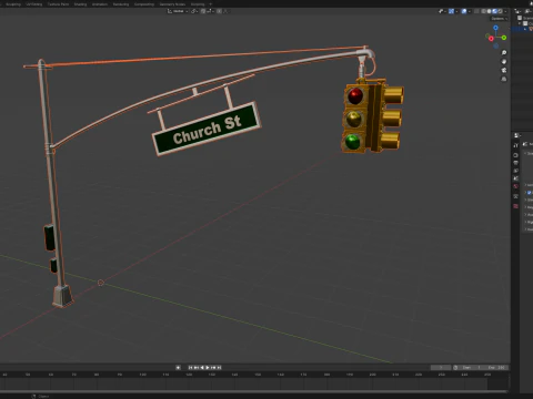 Traffic Light 01 3D Model