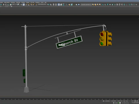 Traffic Light 01 3D Model