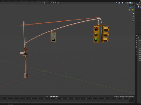 Sem&aacute;foro 02 Modelo 3D