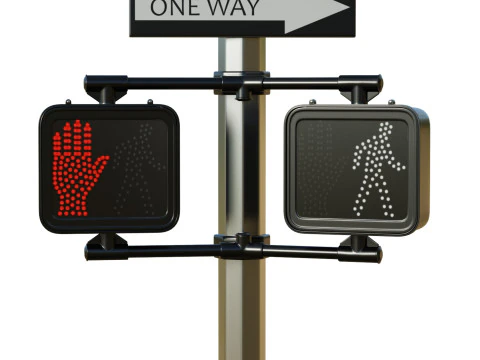 Traffic Light 03 3D Model