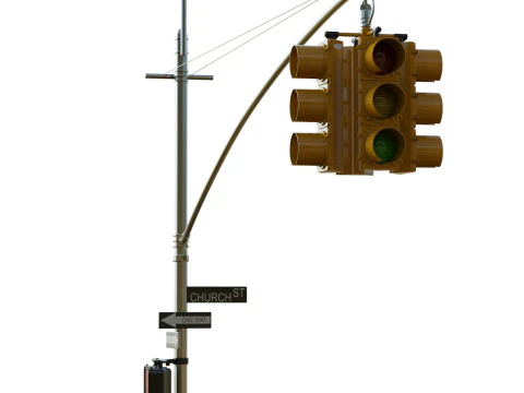 Traffic Light 03 3D Model
