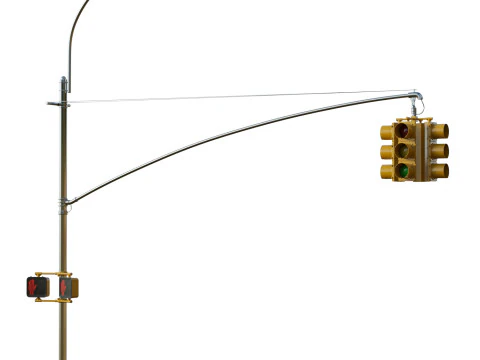 신호등 04 3D 모델