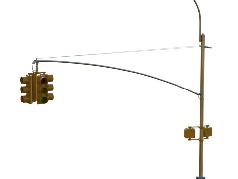 신호등 04 3D 모델