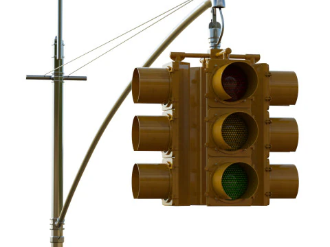 신호등 04 3D 모델