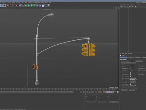 신호등 04 3D 모델