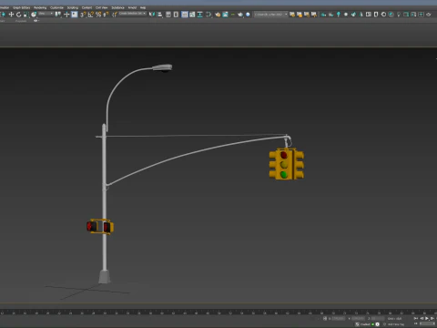 신호등 04 3D 모델
