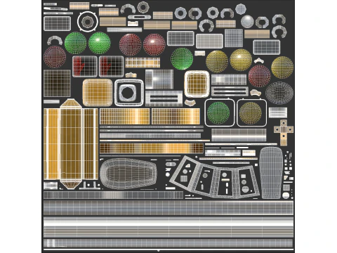 신호등 04 3D 모델