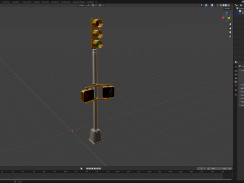 Traffic Light 05 3D Модель