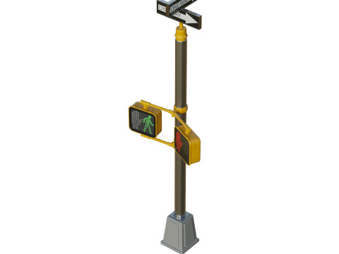 Traffic Sign 01 Model 3D