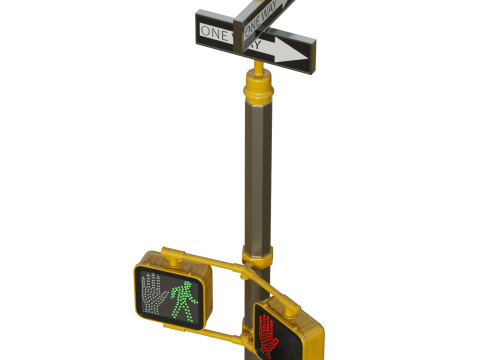 Traffic Sign 01 Model 3D
