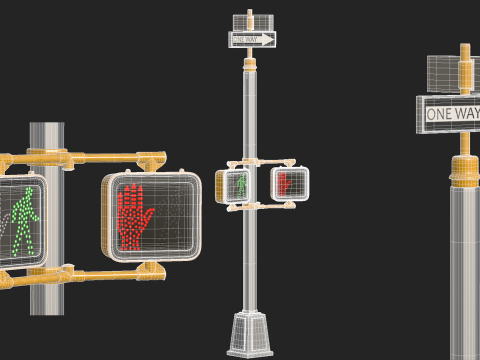Traffic Sign 01 Model 3D