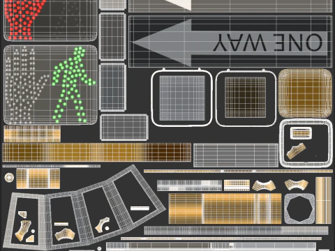 Znak drogowy 01 Model 3D