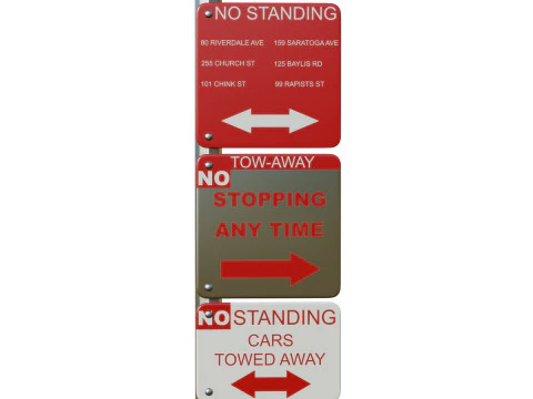 Segnale stradale 02 Modello 3D