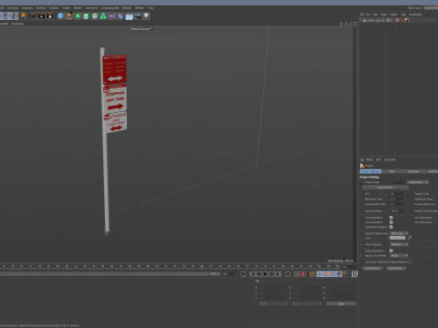 Segnale stradale 02 Modello 3D