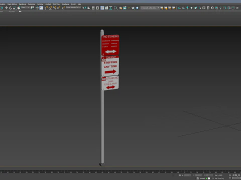 Segnale stradale 02 Modello 3D