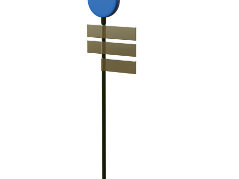 Traffic Sign 03 3D Model