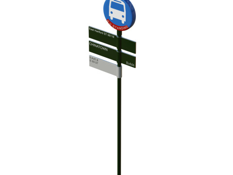 Traffic Sign 03 3D Model