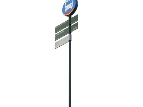 Traffic Sign 03 3D Model