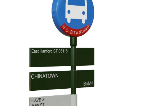 Segnale stradale 03 Modello 3D