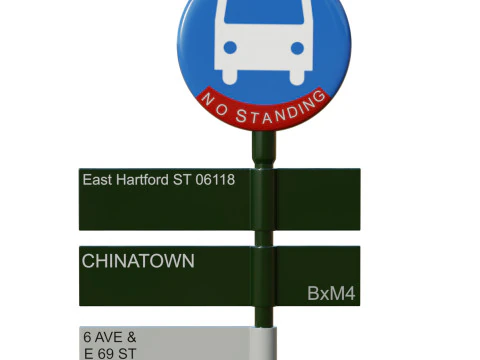 Segnale stradale 03 Modello 3D