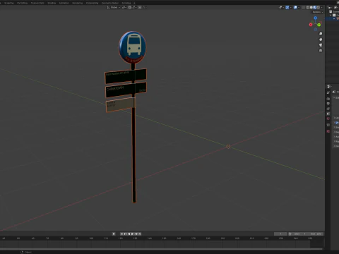 Segnale stradale 03 Modello 3D