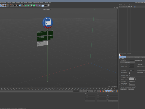Traffic Sign 03 3D Model
