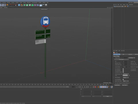Segnale stradale 03 Modello 3D