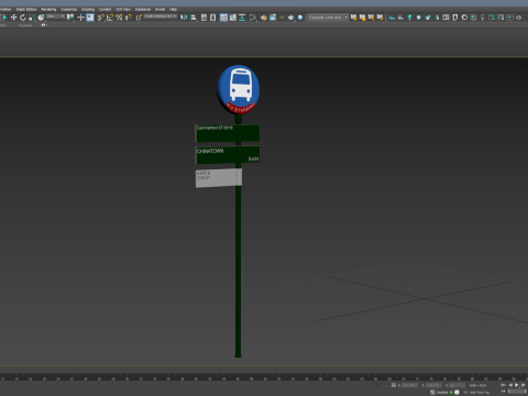 Traffic Sign 03 3D Model