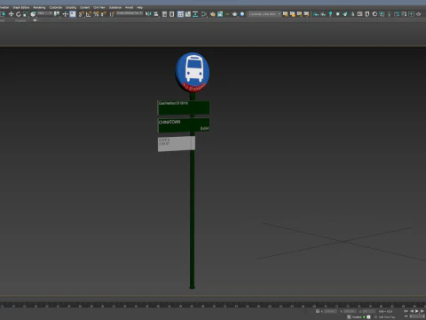 Segnale stradale 03 Modello 3D