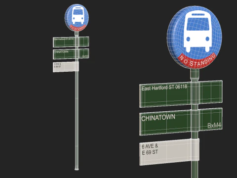 Segnale stradale 03 Modello 3D