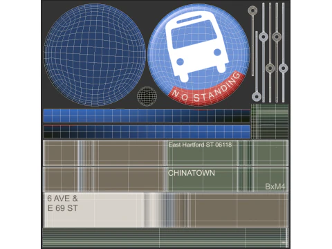 Segnale stradale 03 Modello 3D