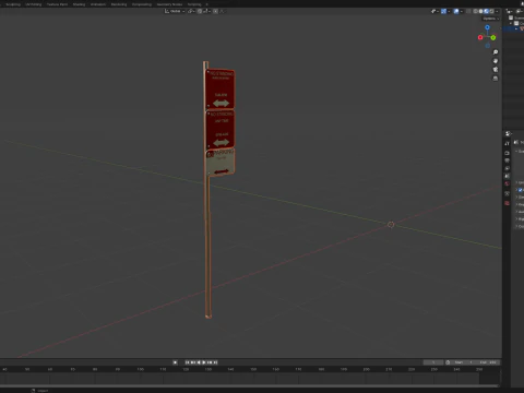Traffic Sign 04 3D Model