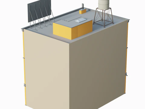 Edificio di appartamenti stilizzato Modello 3D