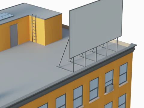 Edificio di appartamenti stilizzato Modello 3D