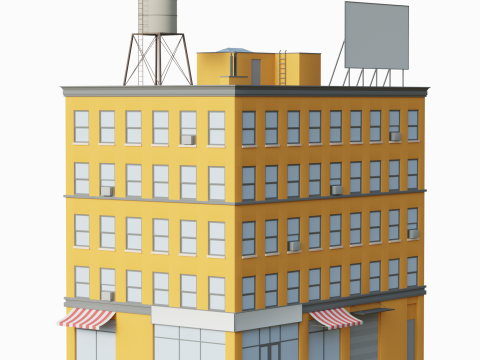 Stylized Apartment Building 3Dモデル