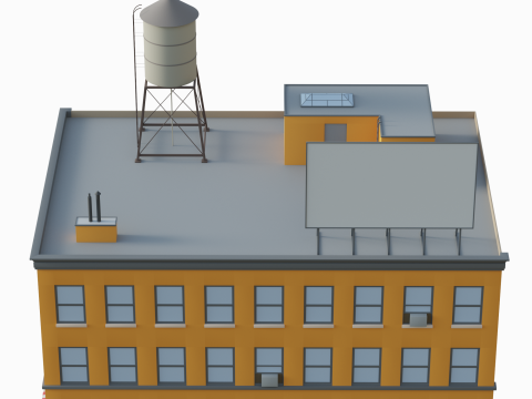 Stylized Apartment Building 3Dモデル