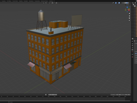 Stylized Apartment Building 3Dモデル