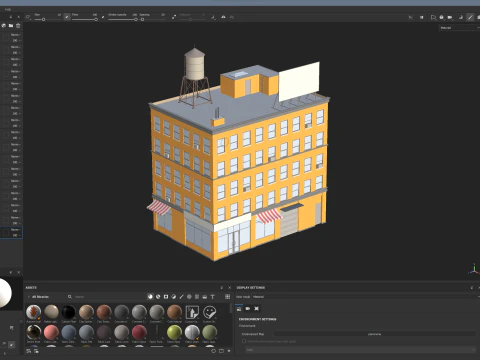 Edificio di appartamenti stilizzato Modello 3D