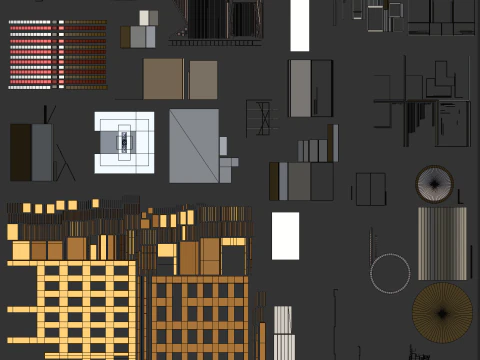 Edificio di appartamenti stilizzato Modello 3D