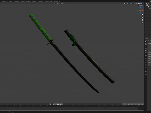 Zombie Slayer Katana 3D Model