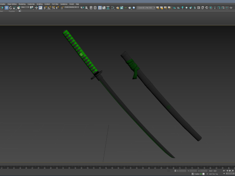 Zombie Slayer Katana 3D Model