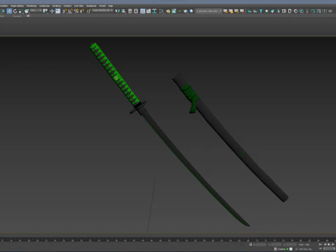 Zombie Slayer Katana 3D Model