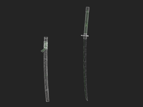 Zombie Slayer Katana 3D Model