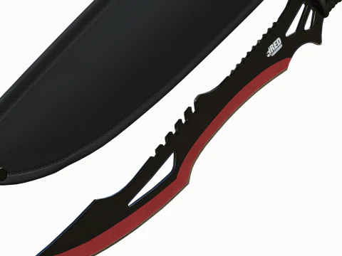 Red Guardian Twin Machete 3D Model