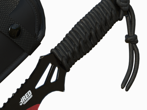 Red Guardian Twin Machete 3D Model