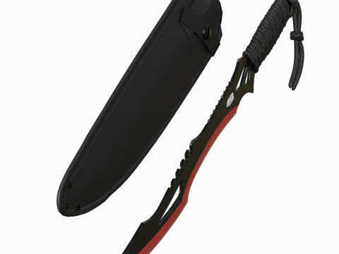 Red Guardian Twin Machete 3D Model