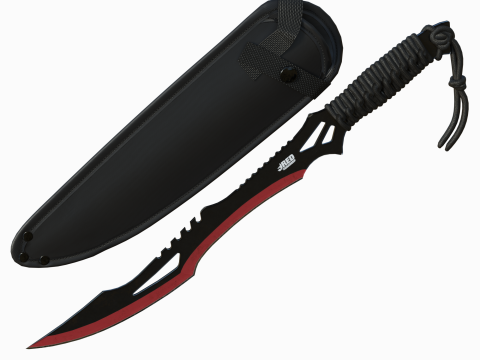 Red Guardian Twin Machete 3D Model